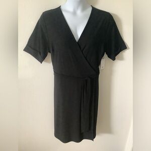 Apt. 9 Black Mock Wrap Dress